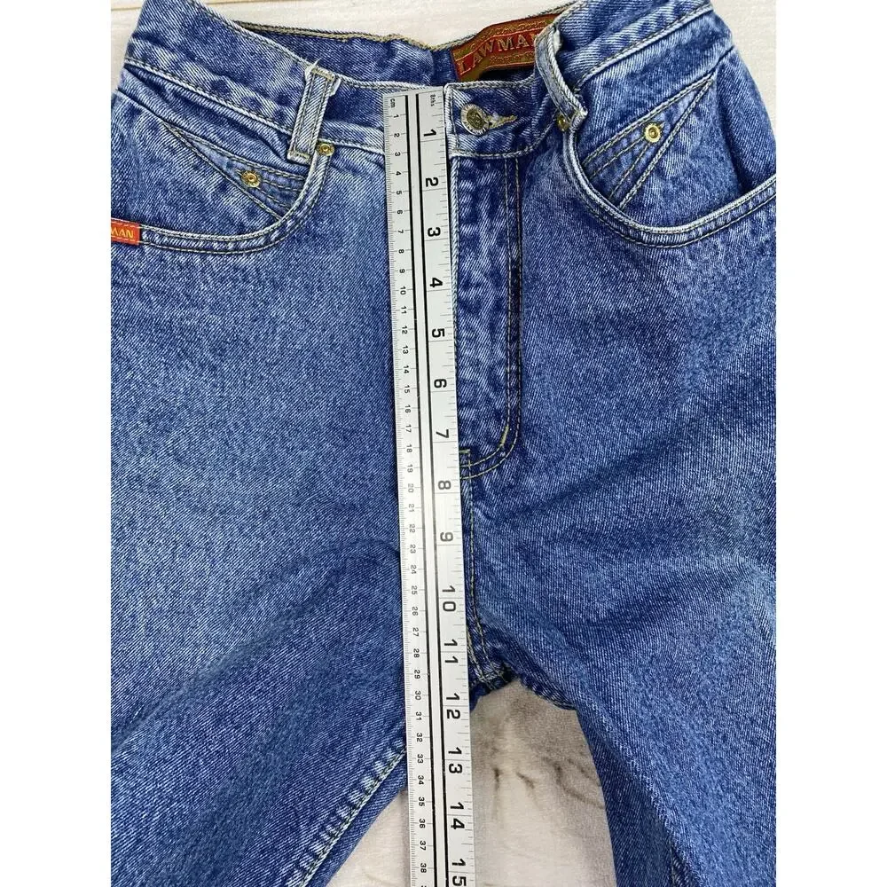 Vintage Lawman Jeans Womens Jr 3 Western Denim High Rise 35.5” Inseam Bareback